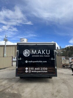 MAKU Restaurant trailer wrap rear