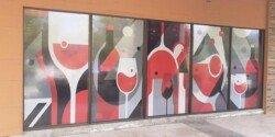 Wine store with Perforated graphics window vinyl